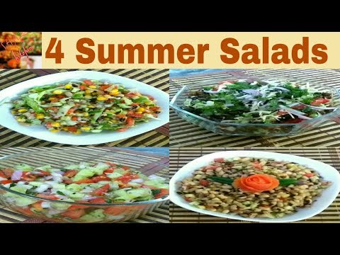 4 Refreshing Summer Salad Recipes In 1 Video | How To Make Fresh And Healthy Summer Salad At Home