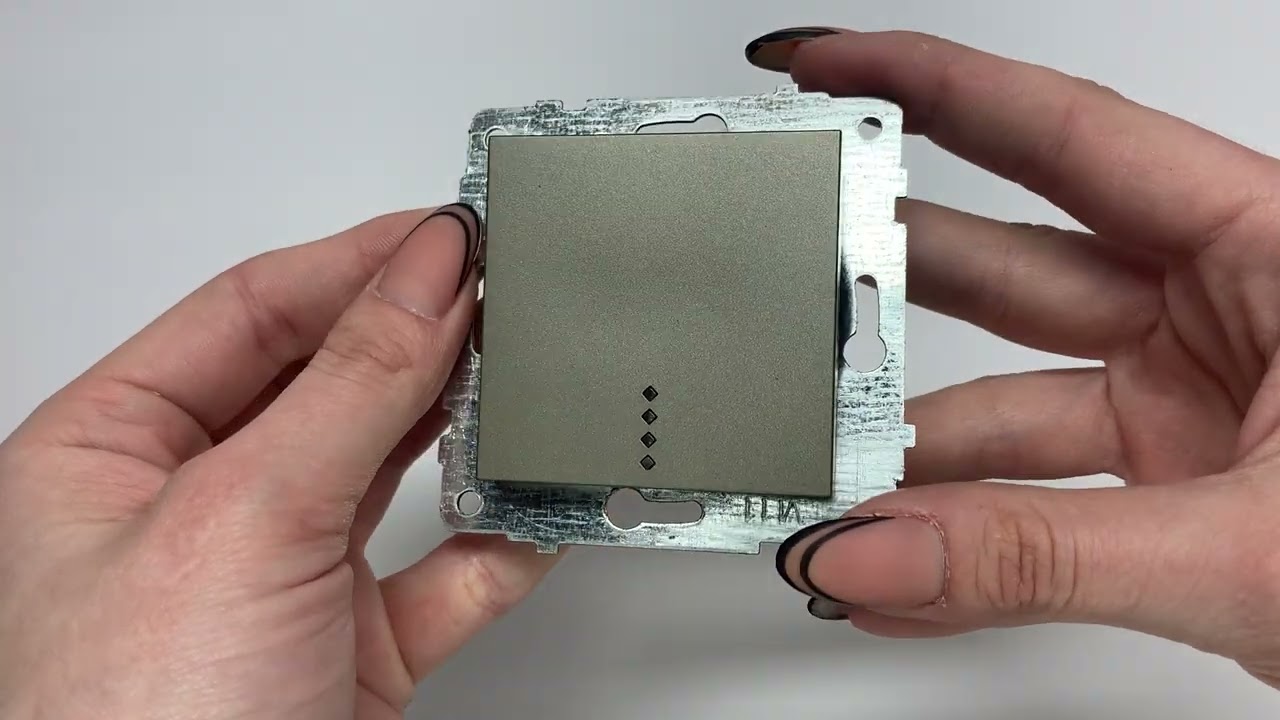 Выключатель одноклавишный с подсветкой OVIVO Grano антрацит (600-000213-201)