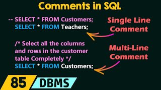 Comments in SQL