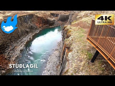 Iceland Walking Tour - Stuðlagil [4K]