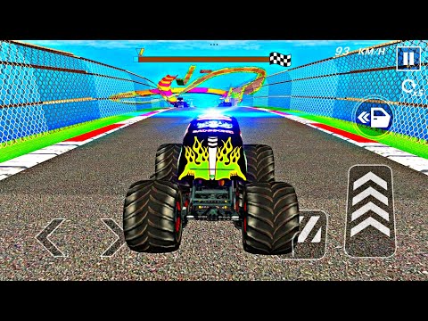 Monster Truck Mega Ramp Extreme Racing | Impossible GT Car Stunts Driving | Gadi Game | Android Game