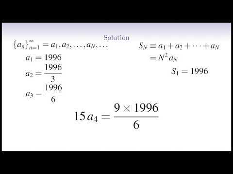 A British Math Olympiad Problem about Sequences