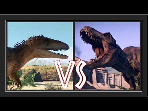 Jurassic World Evolution 2 - T-Rex VS Carcharodontosaurus, Who Won?