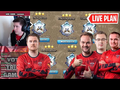 Epic Close Finish! LIVE Tribe Gaming vs noLex 5v5 War | #clashofclans