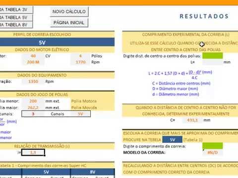 CORREIAS E POLIAS - DIMENSIONAMENTO