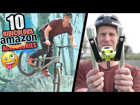 TESTING 10 RIDICULOUS AMAZON MOUNTAIN BIKE ACCESSORIES!