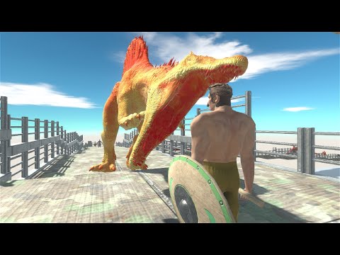 FIRE SPINOSAURUS DEATH CLIMB - Animal Revolt Battle Simulator