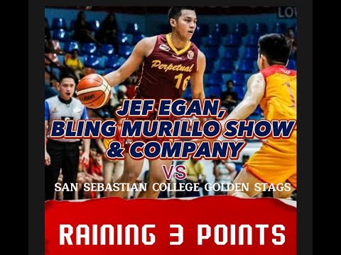 RAINING 3'S with JEF EGAN & BLING MURILLO SHOW VS. SAN SEBASTIAN COLLEGE GOLDEN STAGS... #basketball