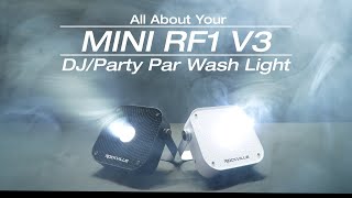 All About Yor Rockville MINI RF1 V3 DJ/Party LED Par Wash Up Light+RF Remote+APP+Wireless DMX