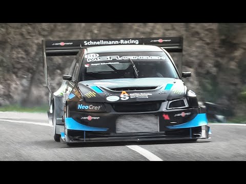 Mitsubishi Lancer Evolution Hillclimb Monsters in action! 700HP Evo 5, 2.3L Stroker Evo 9, Evo 8