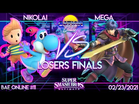 Baecation Online #11 - SSBU Singles - NPT | Nikolai (Lucas, Yoshi) vs. WKZ | Mega (Ike) - L. Finals