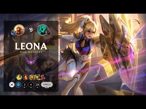 Leona Support vs Thresh - KR Master Patch 12.8