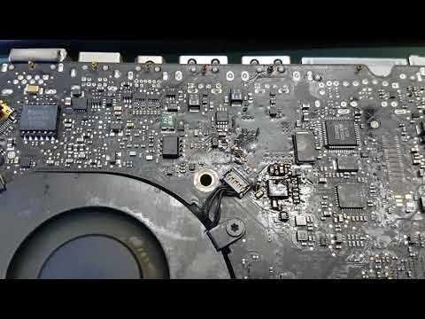 liquid damage , burnt layers motherboard repair