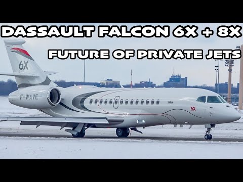 Next Generation Private Jets! Dassault Falcon 6X and 8X in Montreal (YUL/CYUL)