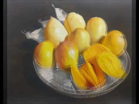 The making of Greeshma -indian Summer - photorealistic oil painting on canvas