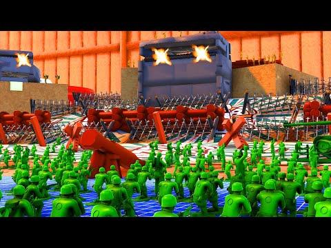 ATTACK ON TOYS D-DAY INVASION! Epic ARMY MEN Beach Landing