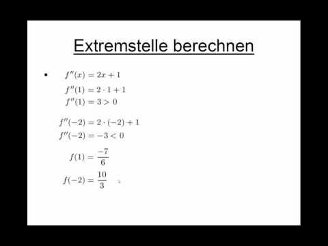 Extremstelle berechnen