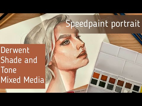Derwent Shade and Tone Mixed Media Set | Portrait SpeedPainting