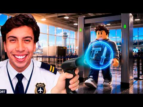 SIENDO GUARDIA DE SEGURIDAD DE UN AEROPUERTO EN ROBLOX!✈️