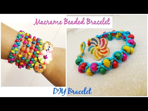 How to make a macrame bracelet with beads | DIY bracelet | part - 4 Video