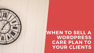 WordPress Care Plans: When To Sell A Care Plan To A Client