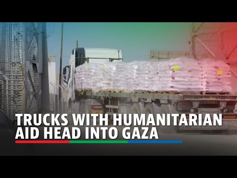 Trucks carrying humanitarian aid cross into northern Gaza