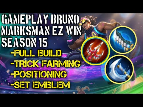 GAMEPLAY BRUNO MOBILE LEGENDS | FULL BUILD
