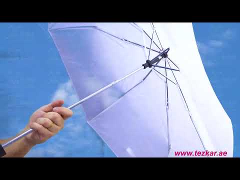 Bi-Fold Umbrella in White | Tezkar Gift Dubai