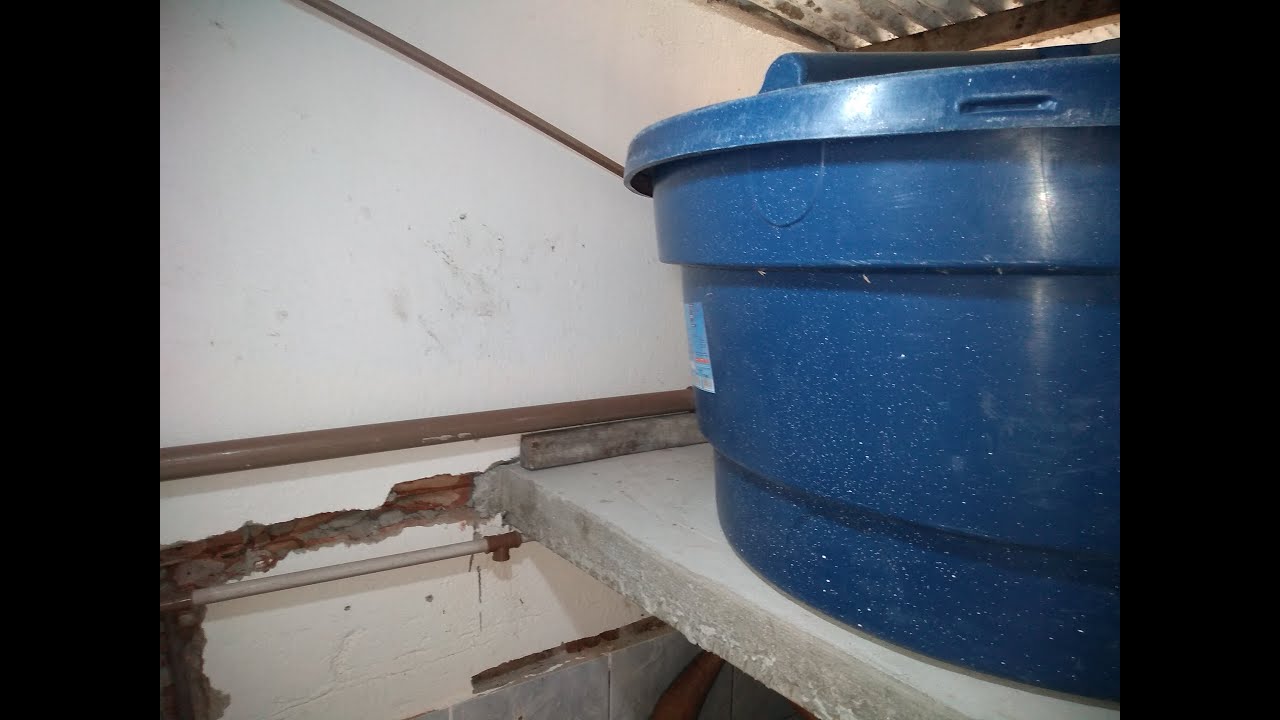 Base de concreto para caixa d'água de 500 litros