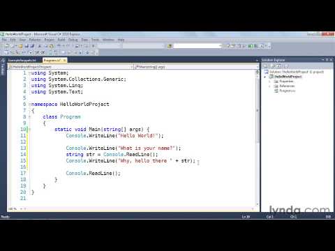 C# Essential Training 4 1 Reading Writing to Console