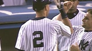 Derek Jeter hits a walk-off single