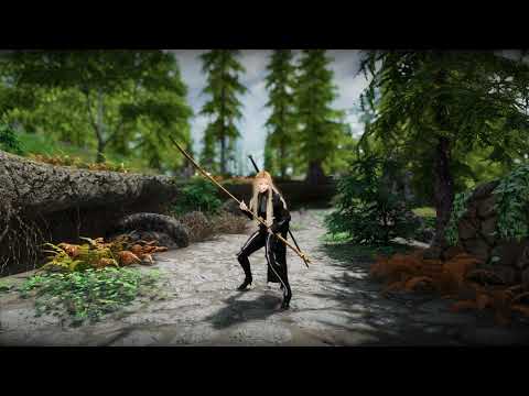 Skyrim Scythe combat, non-combat idle animation