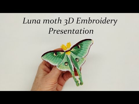 Luna moth 3D Embroidery Presentation