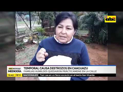 Temporal causó destrozos en Caaguazú