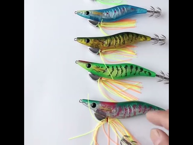 Vídeo relacionado con Señuelos de Camarones, 5 Piezas Cebo Duradero para Señuelos de Pesca de Calamar de Plástico Luminoso de Cebo de Calamar para Camarones, Calamares, Pesca Nocturna, Agua Dulce y Salada