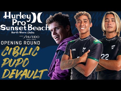 I.deVault, S.Pupo, M.Cibilic Hurley Pro Sunset Beach - Opening Round Heat 7