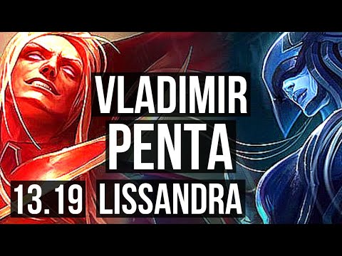 VLADIMIR vs LISSANDRA (MID) | Penta, Legendary, 16/2/9, 800+ games, 1.0M mastery | NA Master | 13.19