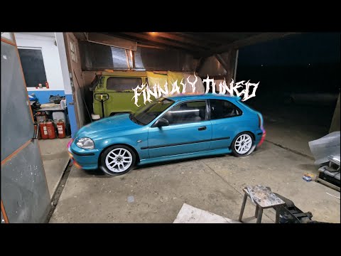 NEW WHEELS, LOUD EXAUST, SUSPENSION UPGRADES, EVERYTHING! | Finnaly making my EK Civic look cool!!!