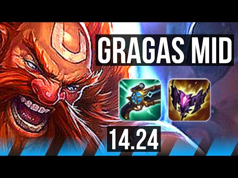 GRAGAS vs KASSADIN (MID) | 70% winrate | NA Challenger | 14.24