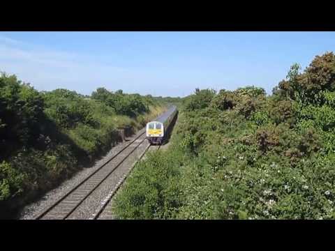 201 Class (No. 8208) on southbound Enterprise past Baldongan, Co. Dublin