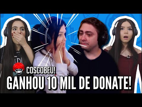 JOVENS REAGEM A DONATE DE 10 MIL REAIS NA LIVE - LIVES ENGRAÇADAS - COSCOBEU