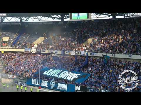 KFC Uerdingen - Waldhof Mannheim, 24.5.2018, Pyrointro der Mannheimer