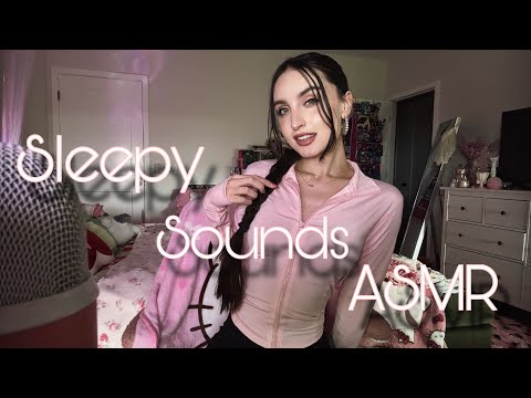Sleepy Sounds ASMR (Gum Chewing, Mic Triggers, Hair Brush Trigger, Book Tapping, Clicky Whispers)