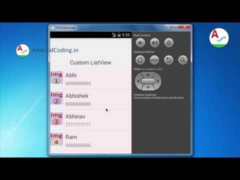 Android custom listview tutorial
