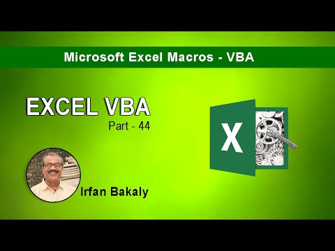 Excel Macros User Form Part 44 by Irfan Bakaly