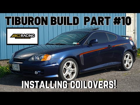 HOW TO INSTALL COILOVERS ON A HYUNDAI TIBURON | TIBURON BUILD PART #10 | BC RACING COILOVERS