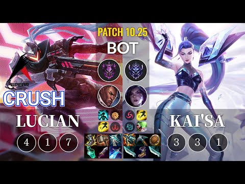 ASP Crush Lucian vs Kai'Sa Bot - KR Patch 10.25