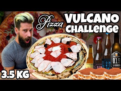 3.5 KG VULCANO CHALLENGE PIZZA with BEER reinforcement - MAN VS FOOD