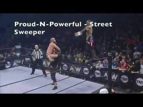 AEW Finisher : Proud & Powerful - Street Sweeper (plus) Sitout Powerbomb / Kick Combination