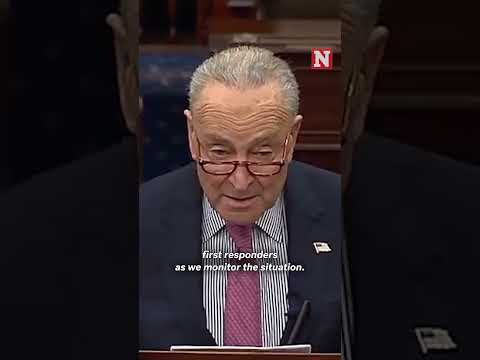 Schumer Slams Trump For 'Conspiracies' At Plane Crash Press Conference